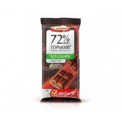 Шоколад Победа без сахара 72% Горький 50г