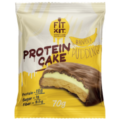 FITKIT Protein cake с начинкой 70г Банановый пудинг 1/24